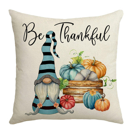 Pumpkin Pillow Covers Gnome Decorative Cushion Covers Pillow Cases for Home Bedroom Couch Decor-B