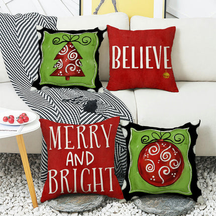 Christmas Decorative Throw Pillow Covers, Christmas Pillow Covers , Farmhouse Cushion Covers Winter Decor