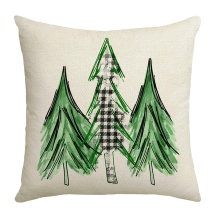 Christmas Tree Throw Pillow Covers Christmas Home Decorative Cushion Covers Pillowcases for Sofa