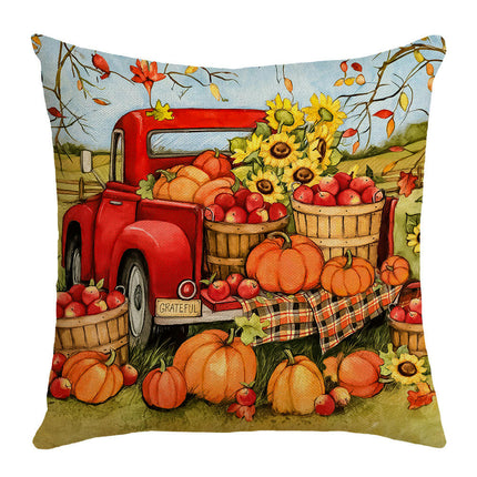 Pumpkin Pillow Covers Gnome Decorative Cushion Covers Pillow Cases for Home Bedroom Couch Decor-C