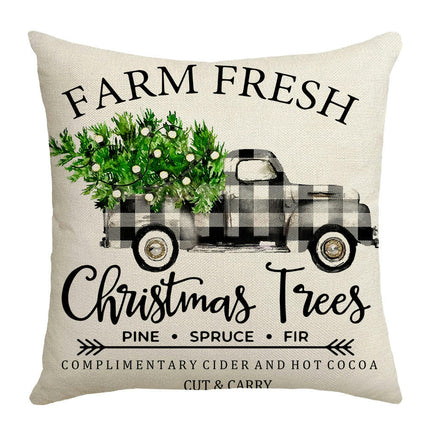 Christmas Tree Throw Pillow Covers Christmas Home Decorative Cushion Covers Pillowcases for Sofa