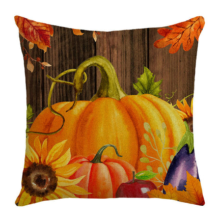 Pumpkin Pillow Covers Gnome Decorative Cushion Covers Pillow Cases for Home Bedroom Couch Decor-C