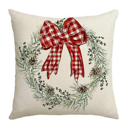 Christmas Tree Decorations Throw Pillow Covers,Merry Christmas Truck Christmas Decor for Sofa Home