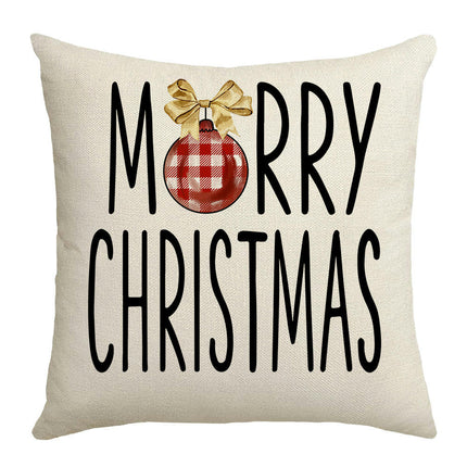 Christmas Tree Decorations Throw Pillow Covers,Merry Christmas Truck Christmas Decor for Sofa Home