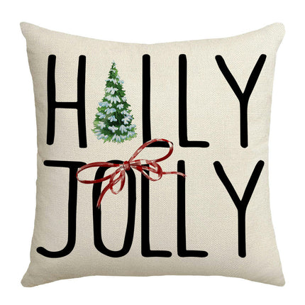 Christmas Tree Decorations Throw Pillow Covers,Merry Christmas Truck Christmas Decor for Sofa Home