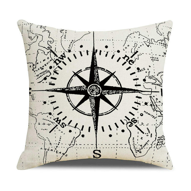 Nautical Throw Pillow Cover Ship Decorative Pillow Case Cushion Cover Home Sofa Decor Pillow Cover