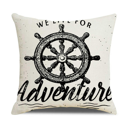 Nautical Throw Pillow Cover Ship Decorative Pillow Case Cushion Cover Home Sofa Decor Pillow Cover