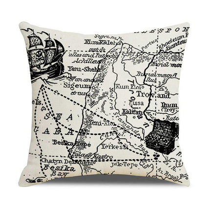 Nautical Throw Pillow Cover Ship Decorative Pillow Case Cushion Cover Home Sofa Decor Pillow Cover