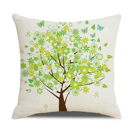 Tree Throw Pillow Covers Decorative Linen Pillow Covers Outdoor Cushion Covers Home Decor for Sofa Car