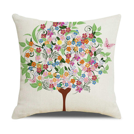 Tree Throw Pillow Covers Decorative Linen Pillow Covers Outdoor Cushion Covers Home Decor for Sofa Car