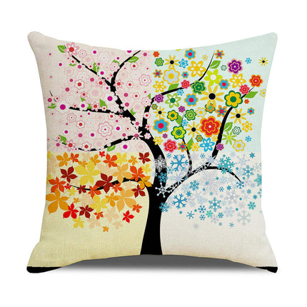 Tree Throw Pillow Covers Decorative Linen Pillow Covers Outdoor Cushion Covers Home Decor for Sofa Car