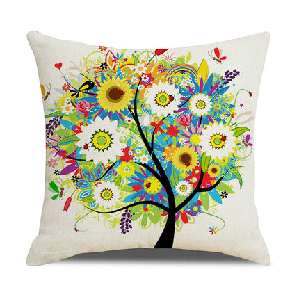 Tree Throw Pillow Covers Decorative Linen Pillow Covers Outdoor Cushion Covers Home Decor for Sofa Car