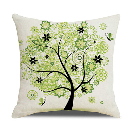 Tree Throw Pillow Covers Decorative Linen Pillow Covers Outdoor Cushion Covers Home Decor for Sofa Car