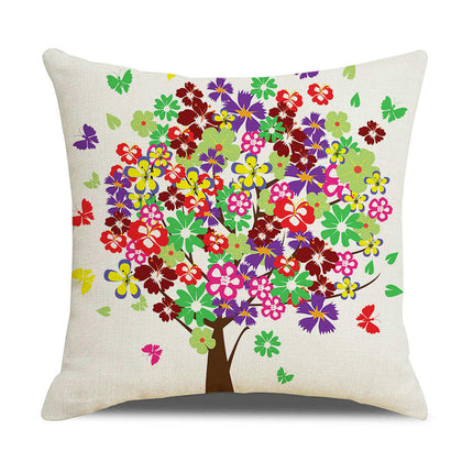 Tree Throw Pillow Covers Decorative Linen Pillow Covers Outdoor Cushion Covers Home Decor for Sofa Car