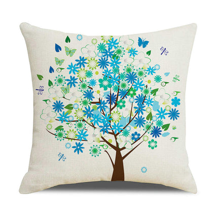 Tree Throw Pillow Covers Decorative Linen Pillow Covers Outdoor Cushion Covers Home Decor for Sofa Car