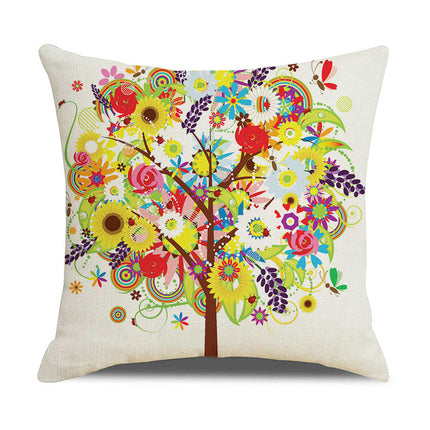 Tree Throw Pillow Covers Decorative Linen Pillow Covers Outdoor Cushion Covers Home Decor for Sofa Car