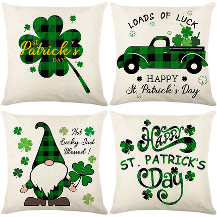 St Patricks Day Throw Pillow Covers Lucky Clover Throw Pillow Cover Cushion Covers Pillow Cases for Home