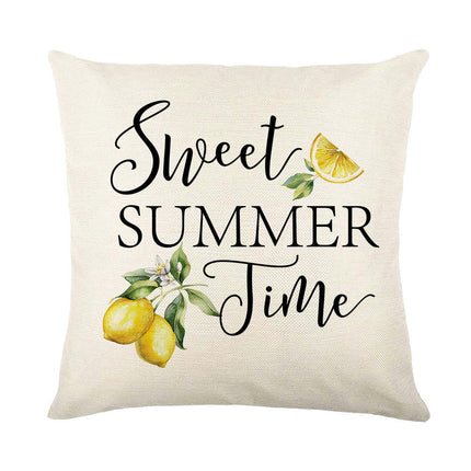 Lemon Throw Pillow Covers Decorative Pillowcases Summer Pillow Cover Outdoor Cushion Cases for Couch Sofa-A