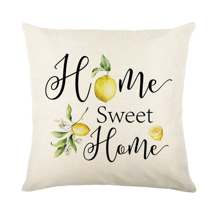 Lemon Throw Pillow Covers Decorative Pillowcases Summer Pillow Cover Outdoor Cushion Cases for Couch Sofa-A