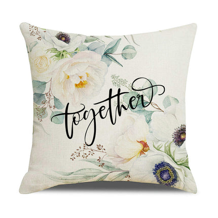 Outdoor Decorative Throw Pillowcase Flower Throw Pillow Covers for Home Couch Sofa Decor