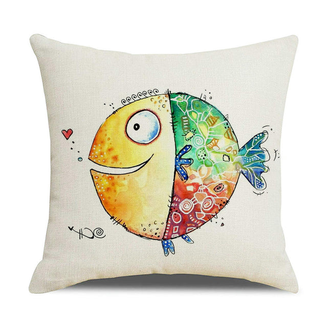 Outdoor Decorative Throw Pillowcase Cartoon Animals Throw Pillow Covers for Home Couch Sofa Decor