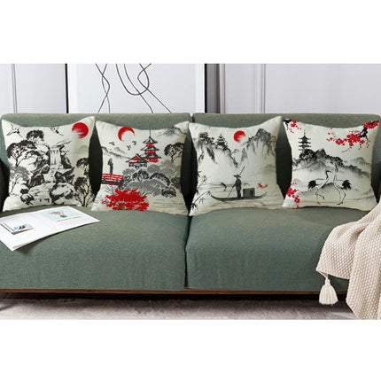 Throw Pillow Covers Vintage Soft Square Pillowcases for Home Sofa Living Room Bedroom Outdoor