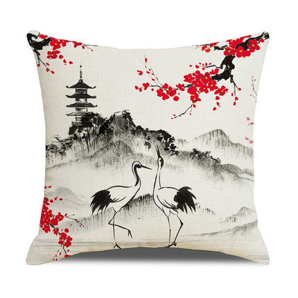 Throw Pillow Covers Vintage Soft Square Pillowcases for Home Sofa Living Room Bedroom Outdoor