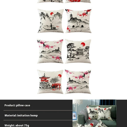 Throw Pillow Covers Vintage Soft Square Pillowcases for Home Sofa Living Room Bedroom Outdoor