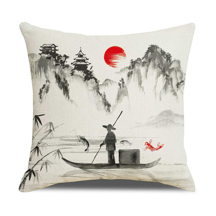 Throw Pillow Covers Vintage Soft Square Pillowcases for Home Sofa Living Room Bedroom Outdoor