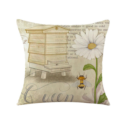 Outdoor Waterproof Throw Pillow Covers Bee Pillows Case Decorative for Home Sofa Couch