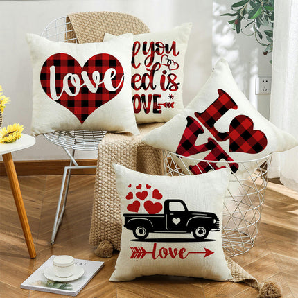 Valentine's Day Pillowcase Soft Throw Pillow Covers Modern Pillows Case Decorative for Home Sofa Couch