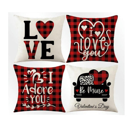 Valentine's Day Pillowcase Soft Throw Pillow Covers Modern Pillows Case Decorative for Home Sofa Couch