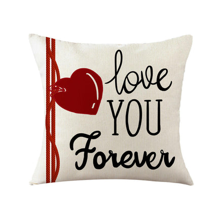 Valentine Pillow Covers Love Heart Valentine's Day Decorative Throw Pillows Cases Decor for Home Sofa Bed