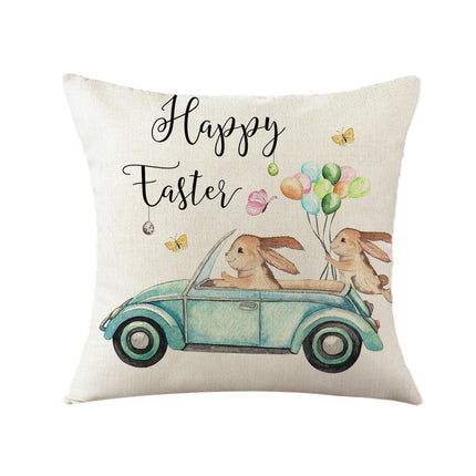 Easter Throw Pillow Covers Easter Decorative Pillow Covers Bunny Eggs Cushion Covers Pillow Cases for Home