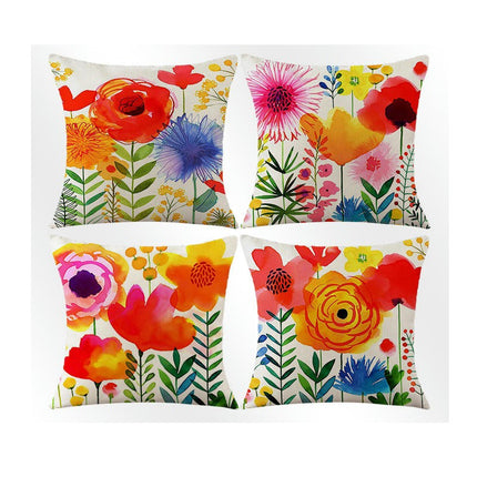 Floral Decorative Throw Pillow Covers Spring Flower Pillows Case Outdoor Cushion Covers for Sofa Home Decor