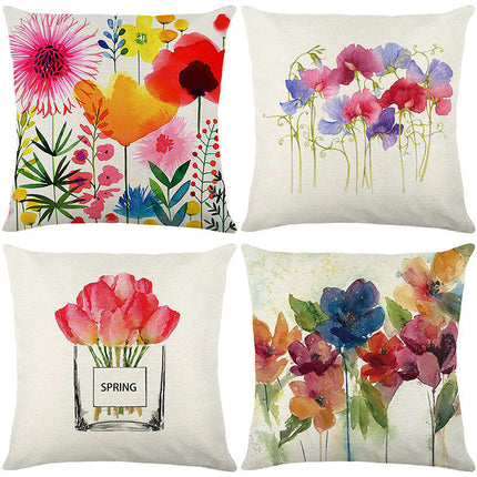 Floral Decorative Throw Pillow Covers Spring Flower Pillows Case Outdoor Cushion Covers for Sofa Home Decor