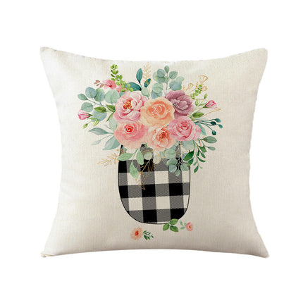 Floral Decorative Throw Pillow Covers Spring Flower Pillows Case Outdoor Cushion Covers for Sofa Home Decor-A