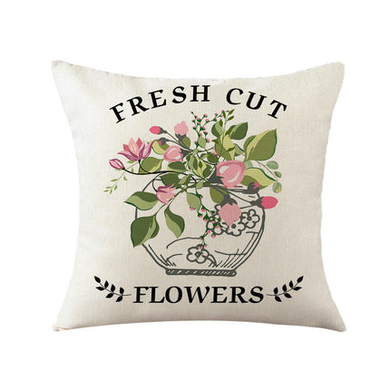 Floral Decorative Throw Pillow Covers Spring Flower Pillows Case Outdoor Cushion Covers for Sofa Home Decor-A