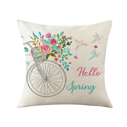 Floral Decorative Throw Pillow Covers Spring Flower Pillows Case Outdoor Cushion Covers for Sofa Home Decor-A