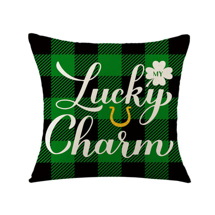 St. Patrick's Day Decorative Throw Pillow Covers Flower Outdoor Cushion Covers for Sofa Home Decor-A