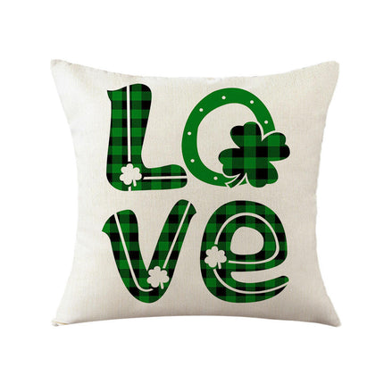 St. Patrick's Day Decorative Throw Pillow Covers Flower Outdoor Cushion Covers for Sofa Home Decor-A