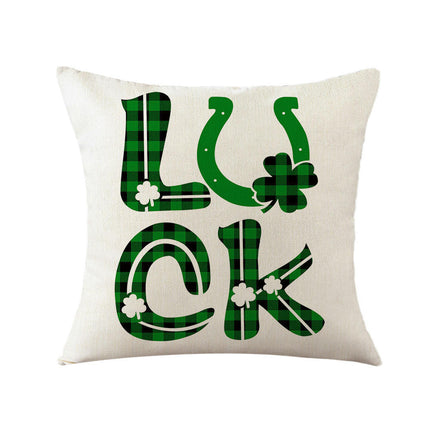 St. Patrick's Day Decorative Throw Pillow Covers Flower Outdoor Cushion Covers for Sofa Home Decor-A