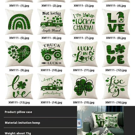 St. Patrick's Day Decorative Throw Pillow Covers Flower Outdoor Cushion Covers for Sofa Home Decor