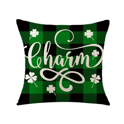 St. Patrick's Day Decorative Throw Pillow Covers Flower Outdoor Cushion Covers for Sofa Home Decor-A