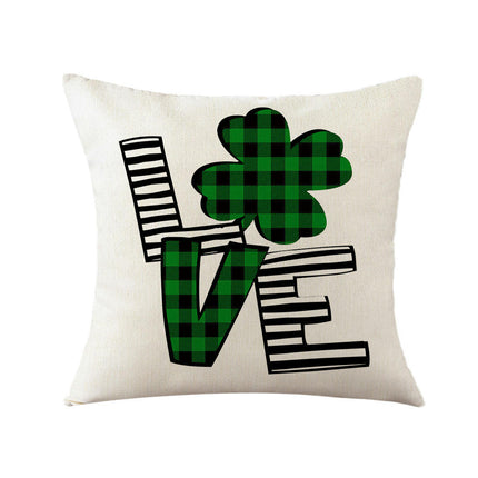 St. Patrick's Day Decorative Throw Pillow Covers Flower Outdoor Cushion Covers for Sofa Home Decor-A