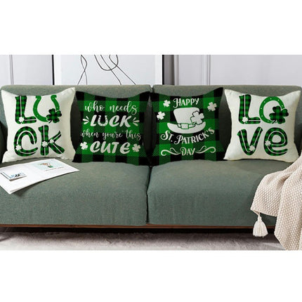 St. Patrick's Day Decorative Throw Pillow Covers Flower Outdoor Cushion Covers for Sofa Home Decor-A