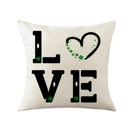 St. Patrick's Day Decorative Throw Pillow Covers Flower Outdoor Cushion Covers for Sofa Home Decor-A