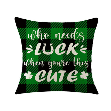 St. Patrick's Day Decorative Throw Pillow Covers Flower Outdoor Cushion Covers for Sofa Home Decor-A