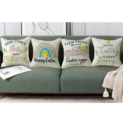 Easter Decorative Throw Pillow Covers Flower Outdoor Cushion Covers for Sofa Home Decor