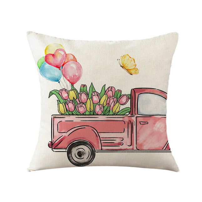 Valentine's Day Decorative Throw Pillow Covers Flower Outdoor Cushion Covers for Sofa Home Decor